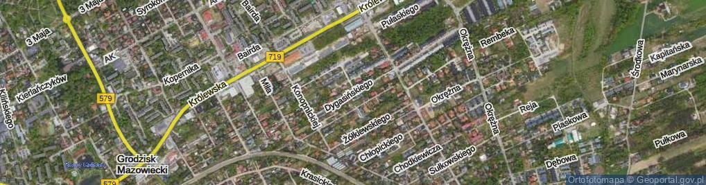 Zdjęcie satelitarne Dygasińskiego Adolfa ul.